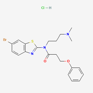 N-(6-bromobenzo[d]thiazol-2-yl)-N-(3-(dimethylamino)propyl)-3-phenoxypropanamide hydrochloride