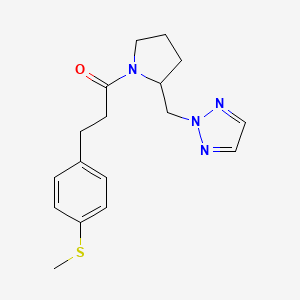 3-[4-(methylsulfanyl)phenyl]-1-{2-[(2H-1,2,3-triazol-2-yl)methyl]pyrrolidin-1-yl}propan-1-one
