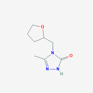 molecular formula C8H13N3O2 B2820716 3-methyl-4-[(oxolan-2-yl)methyl]-4,5-dihydro-1H-1,2,4-triazol-5-one CAS No. 1365477-13-9