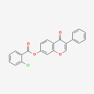4-oxo-3-phenyl-4H-chromen-7-yl 2-chlorobenzoate