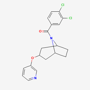 (3,4-dichlorophenyl)((1R,5S)-3-(pyridin-3-yloxy)-8-azabicyclo[3.2.1]octan-8-yl)methanone