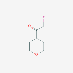 molecular formula C7H11FO2 B2820722 2-氟-1-(氧杂环戊烷-4-基)乙酮 CAS No. 1934471-08-5