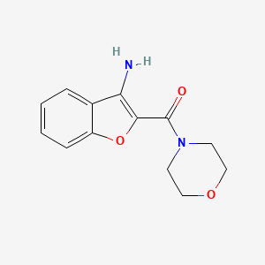 molecular formula C13H14N2O3 B2820724 2-(Morpholine-4-carbonyl)-1-benzofuran-3-amine CAS No. 871217-33-3