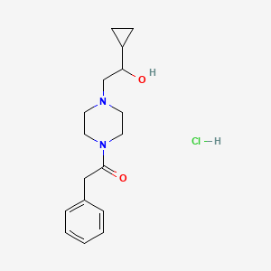1-(4-(2-Cyclopropyl-2-hydroxyethyl)piperazin-1-yl)-2-phenylethanone hydrochloride
