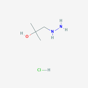 molecular formula C4H13ClN2O B2820730 1-Hydrazinyl-2-methylpropan-2-ol hydrochloride CAS No. 1820863-72-6