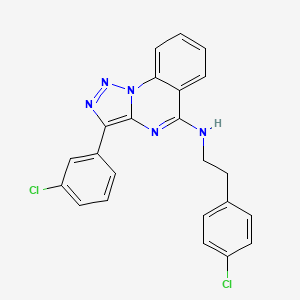 3-(3-CHLOROPHENYL)-N-[2-(4-CHLOROPHENYL)ETHYL]-[1,2,3]TRIAZOLO[1,5-A]QUINAZOLIN-5-AMINE