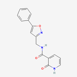 2-oxo-N-((5-phenylisoxazol-3-yl)methyl)-1,2-dihydropyridine-3-carboxamide