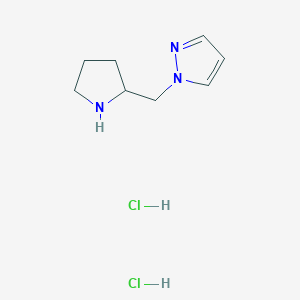 molecular formula C8H15Cl2N3 B2820757 1-(pyrrolidin-2-ylmethyl)-1H-pyrazole dihydrochloride CAS No. 1269151-29-2