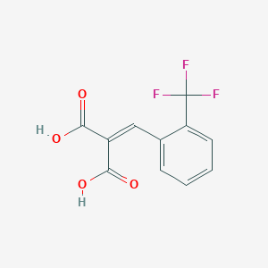 molecular formula C11H7F3O4 B2820758 2-[2-(Trifluoromethyl)benzylidene]malonic acid CAS No. 58818-73-8