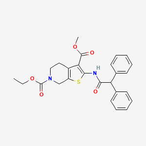 6-ethyl 3-methyl 2-(2,2-diphenylacetamido)-4,5-dihydrothieno[2,3-c]pyridine-3,6(7H)-dicarboxylate