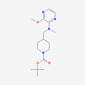 molecular formula C17H28N4O3 B2820776 Tert-butyl 4-[[(3-methoxypyrazin-2-yl)-methylamino]methyl]piperidine-1-carboxylate CAS No. 2415510-36-8