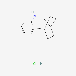 molecular formula C13H18ClN B2820783 8-氮杂三环[8.2.2.02,7]十四烯;盐酸盐 CAS No. 2470440-17-4