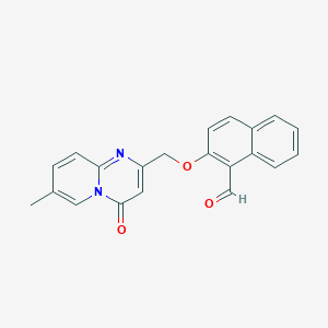 molecular formula C21H16N2O3 B2820787 2-[(7-Methyl-4-oxopyrido[1,2-a]pyrimidin-2-yl)methoxy]naphthalene-1-carbaldehyde CAS No. 781629-60-5