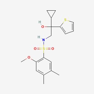 N-(2-cyclopropyl-2-hydroxy-2-(thiophen-2-yl)ethyl)-2-methoxy-4,5-dimethylbenzenesulfonamide