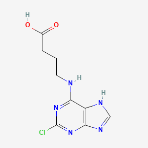 molecular formula C9H10ClN5O2 B2820794 4-[(2-氯-9H-嘌呤-6-基)氨基]丁酸 CAS No. 919740-31-1
