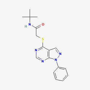 N-tert-Butyl-2-(1-phenyl-1H-pyrazolo[3,4-d]pyrimidin-4-ylsulfanyl)-acetamide