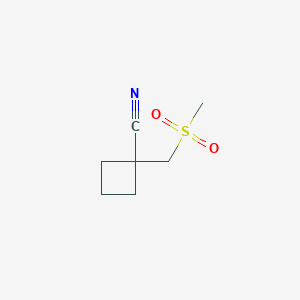 molecular formula C7H11NO2S B2820812 1-(甲磺酰基)环丁烷-1-羧腈 CAS No. 1707572-01-7