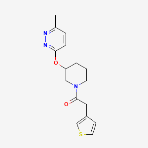 1-(3-((6-Methylpyridazin-3-yl)oxy)piperidin-1-yl)-2-(thiophen-3-yl)ethanone
