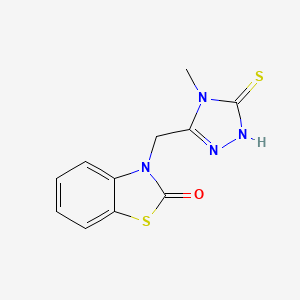 3-[(5-Mercapto-4-methyl-4H-1,2,4-triazol-3-yl)methyl]-1,3-benzothiazol-2(3H)-one