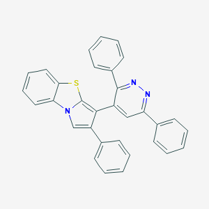 molecular formula C32H21N3S B282082 3-(3,6-Diphenyl-4-pyridazinyl)-2-phenylpyrrolo[2,1-b][1,3]benzothiazole 
