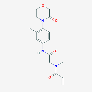 N-Methyl-N-[2-[3-methyl-4-(3-oxomorpholin-4-yl)anilino]-2-oxoethyl]prop-2-enamide