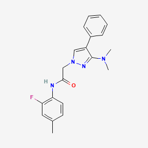 2-(3-(dimethylamino)-4-phenyl-1H-pyrazol-1-yl)-N-(2-fluoro-4-methylphenyl)acetamide