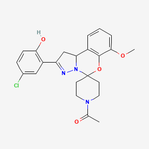 1-(2-(5-Chloro-2-hydroxyphenyl)-7-methoxy-1,10b-dihydrospiro[benzo[e]pyrazolo[1,5-c][1,3]oxazine-5,4'-piperidin]-1'-yl)ethanone