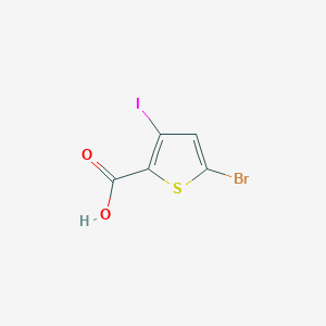 molecular formula C5H2BrIO2S B2820831 5-Bromo-3-iodothiophene-2-carboxylic acid CAS No. 1389315-17-6
