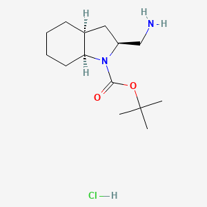 Tert-butyl (2S,3aS,7aS)-2-(aminomethyl)-2,3,3a,4,5,6,7,7a-octahydroindole-1-carboxylate;hydrochloride
