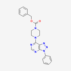 benzyl 4-(3-phenyl-3H-[1,2,3]triazolo[4,5-d]pyrimidin-7-yl)piperazine-1-carboxylate