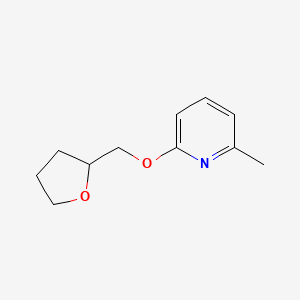 molecular formula C11H15NO2 B2820839 2-甲基-6-[(氧杂-2-基)甲氧基]吡啶 CAS No. 2196213-10-0