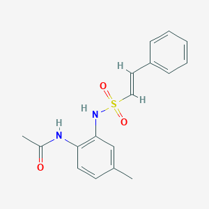 N-[4-methyl-2-[[(E)-2-phenylethenyl]sulfonylamino]phenyl]acetamide
