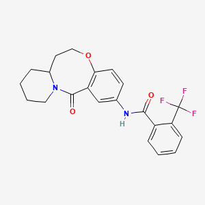 N-(6-Oxo-2,3,4,12,13,13a-hexahydro-1H-pyrido[2,1-d][1,5]benzoxazocin-8-yl)-2-(trifluoromethyl)benzamide