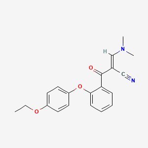 molecular formula C20H20N2O3 B2820844 (E)-3-(二甲氨基)-2-[2-(4-乙氧基苯氧基)苯甲酰]-2-丙烯腈 CAS No. 866152-26-3