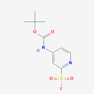 molecular formula C10H13FN2O4S B2820849 叔丁基 N-(2-氟磺酰基吡啶-4-基)氨基甲酸酯 CAS No. 2360201-06-3