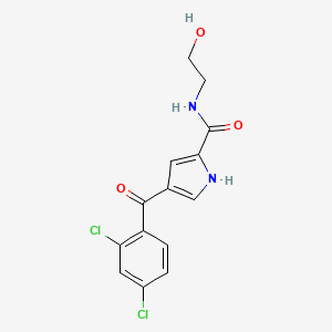 molecular formula C14H12Cl2N2O3 B2820850 4-(2,4-dichlorobenzoyl)-N-(2-hydroxyethyl)-1H-pyrrole-2-carboxamide CAS No. 338977-08-5