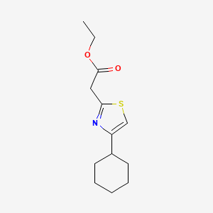 molecular formula C13H19NO2S B2820855 乙酸乙酯 2-(4-环己基噻唑-2-基) CAS No. 1152845-40-3