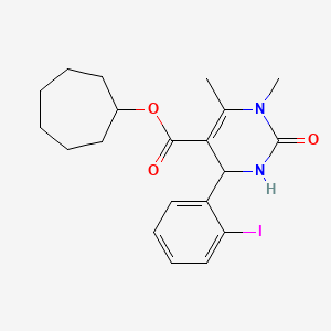 Cycloheptyl 4-(2-iodophenyl)-1,6-dimethyl-2-oxo-1,2,3,4-tetrahydropyrimidine-5-carboxylate