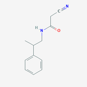 molecular formula C12H14N2O B2820870 2-cyano-N-(2-phenylpropyl)acetamide CAS No. 104439-86-3
