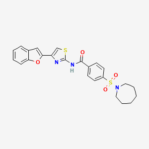 4-(azepan-1-ylsulfonyl)-N-(4-(benzofuran-2-yl)thiazol-2-yl)benzamide