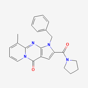 1-benzyl-9-methyl-2-(pyrrolidine-1-carbonyl)pyrido[1,2-a]pyrrolo[2,3-d]pyrimidin-4(1H)-one
