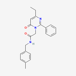 molecular formula C22H23N3O2 B2820879 2-(4-ethyl-6-oxo-2-phenylpyrimidin-1(6H)-yl)-N-(4-methylbenzyl)acetamide CAS No. 1260630-77-0