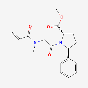 Methyl (2S,5S)-1-[2-[methyl(prop-2-enoyl)amino]acetyl]-5-phenylpyrrolidine-2-carboxylate