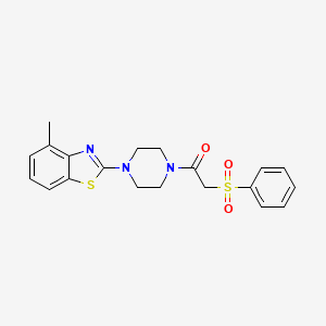 1-(4-(4-Methylbenzo[d]thiazol-2-yl)piperazin-1-yl)-2-(phenylsulfonyl)ethanone