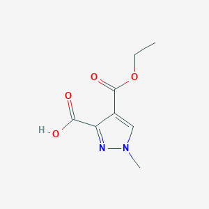molecular formula C8H10N2O4 B2820901 4-(ethoxycarbonyl)-1-methyl-1H-pyrazole-3-carboxylic acid CAS No. 21272-38-8