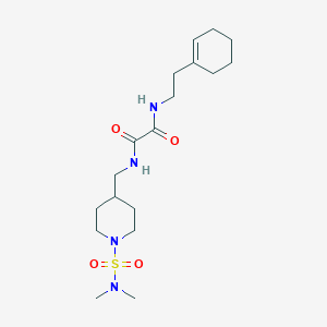 molecular formula C18H32N4O4S B2820905 N1-(2-(cyclohex-1-en-1-yl)ethyl)-N2-((1-(N,N-dimethylsulfamoyl)piperidin-4-yl)methyl)oxalamide CAS No. 2034282-59-0