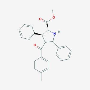 molecular formula C26H25NO3 B282091 Methyl 4-(4-methylbenzoyl)-3,5-diphenyl-2-pyrrolidinecarboxylate 