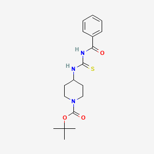 molecular formula C18H25N3O3S B2820928 Tert-butyl 4-{[(phenylformamido)methanethioyl]amino}piperidine-1-carboxylate CAS No. 1803591-57-2