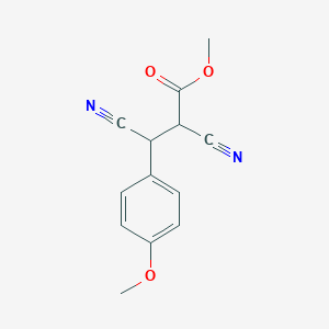 molecular formula C13H12N2O3 B2820933 Methyl 2,3-dicyano-3-(4-methoxyphenyl)propanoate CAS No. 1448076-37-6