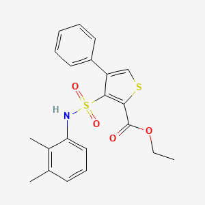 molecular formula C21H21NO4S2 B2820935 乙酸-3-[(2,3-二甲基苯基)磺酰氨基]-4-苯基噻吩-2-羧酸乙酯 CAS No. 941935-45-1